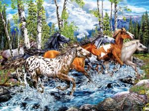 22 Running Horses Horse Jigsaw Puzzle By RoseArt