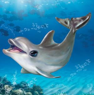 Animal Club Cube Dolphin Dolphin Children's Puzzles By RoseArt