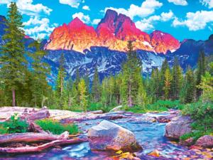 Tetons Alpenglow, Grand Tetons, WY United States Jigsaw Puzzle By Kodak