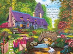 Secret Cottage - Scratch and Dent Cabin & Cottage Jigsaw Puzzle By RoseArt