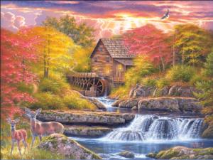 Glade Creek Mill Cabin & Cottage Jigsaw Puzzle By RoseArt