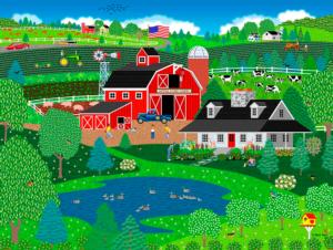 Apple Pond Spring Farm Jigsaw Puzzle By RoseArt