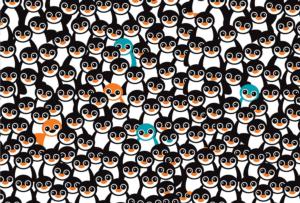 Cra-Z Penguins Collage Impossible Puzzle By RoseArt
