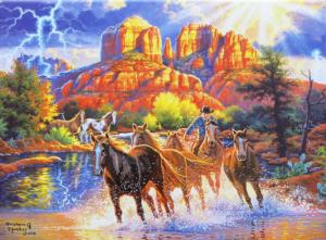 Mountain Horses Nature Jigsaw Puzzle By RoseArt