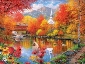 Autumn Tranquility Lakes / Rivers / Streams Jigsaw Puzzle By Lafayette Puzzle Factory