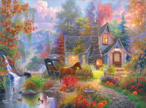 Fairytale Cottage Cabin & Cottage Jigsaw Puzzle By RoseArt
