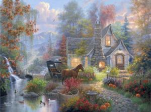 Fairytale Cottage Cabin & Cottage Jigsaw Puzzle By RoseArt