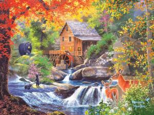 Spring Mill Lakes / Rivers / Streams Jigsaw Puzzle By Lafayette Puzzle Factory