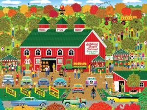 Bobbing Apple Orchard Farm Fall Jigsaw Puzzle By Lafayette Puzzle Factory