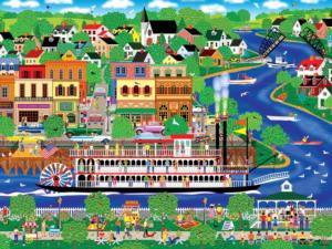 Lady of the River - Scratch and Dent Americana & Folk Art Jigsaw Puzzle By Lafayette Puzzle Factory
