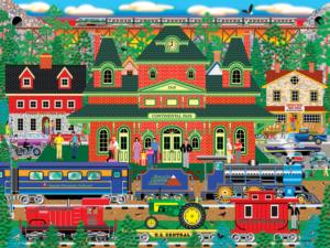 Mountain Rail Holiday Americana Jigsaw Puzzle By RoseArt