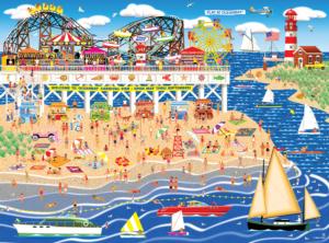 Home Country - Oceanbay Carnival Pier Carnival Jigsaw Puzzle By Lafayette Puzzle Factory