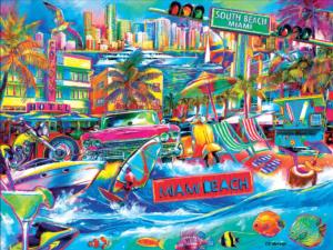 I Heart South Beach Fourth of July Jigsaw Puzzle By Lafayette Puzzle Factory