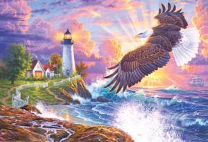 The Guiding Light Seascape / Coastal Living Jigsaw Puzzle By Lafayette Puzzle Factory
