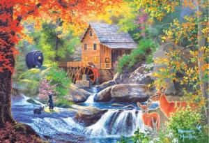 Spring Mill Cabin & Cottage Jigsaw Puzzle By RoseArt