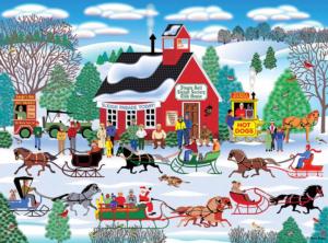 Jingle Bell Sleigh Society Christmas Jigsaw Puzzle By RoseArt