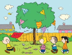 Peanuts Kite Tree Children's Cartoon Children's Puzzles By RoseArt