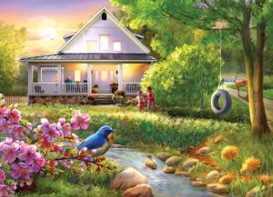Spring Gathering Landscape Jigsaw Puzzle By RoseArt