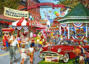 Back To The Past - Hometown Celebration 2 - Scratch and Dent Celebration Jigsaw Puzzle By RoseArt