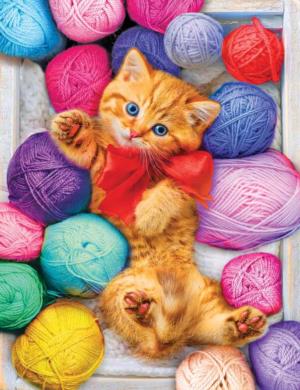 Cuddly Yarn Box Cats Jigsaw Puzzle By Kodak