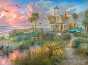Beach House Bicycle Jigsaw Puzzle By RoseArt