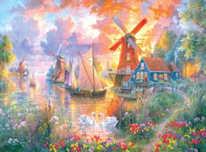 Spring's Promise Sunrise & Sunset Jigsaw Puzzle By RoseArt
