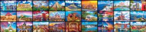 Kodak World's Largest Puzzle – 27 Wonders of the World Collage Impossible Puzzle By RoseArt
