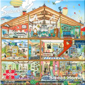 Architecture - Sweet Home Cartoon Jigsaw Puzzle By Re-marks
