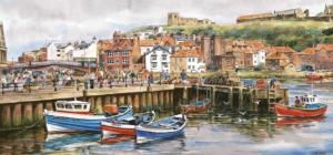 Whitby Harbour Beach & Ocean Panoramic Puzzle By Gibsons