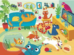 Animal Party Children's Cartoon Children's Puzzles By Gibsons