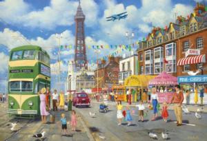 Blackpool Promenade Seascape / Coastal Living Jigsaw Puzzle By Gibsons