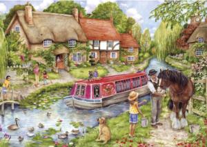 Drifting Downstream Cabin & Cottage Jigsaw Puzzle By Gibsons
