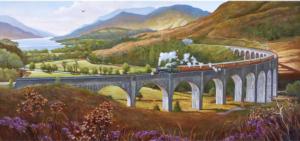 Glenfinnan Viaduct Train Panoramic Puzzle By Gibsons