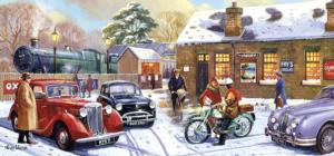 Christmas Eve at the Station Christmas Panoramic Puzzle By Gibsons