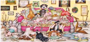 After Walkies Dogs Panoramic Puzzle By Gibsons
