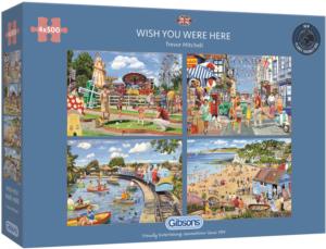 Kevin Walsh G5057 Gibsons 2 x 500 Piece Jigsaw Puzzle Caravan Outings Holidays 