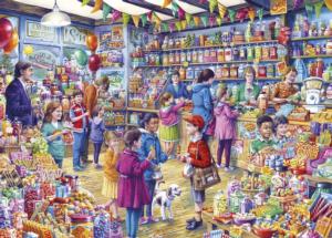 The Old Sweet Shop Shopping Jigsaw Puzzle By Gibsons