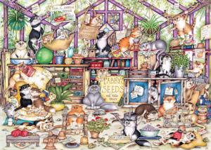 Gerty's Garden Retreat Cartoon Jigsaw Puzzle By Gibsons