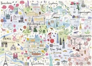 Wanderlust Cities Jigsaw Puzzle By Gibsons