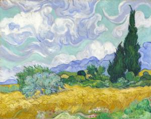 A Wheatfield, with Cypresses by Van Gogh Post Impressionism Jigsaw Puzzle By All Jigsaw Puzzles