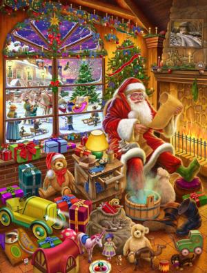 Santa's Christmas List Cabin & Cottage Jigsaw Puzzle By All Jigsaw Puzzles