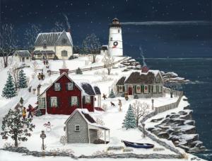 500 pieces  #35028 SunsOut  Christmas Sweater art by Lori Schory 