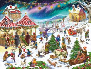 Christmas Village Fair Snow Jigsaw Puzzle By All Jigsaw Puzzles