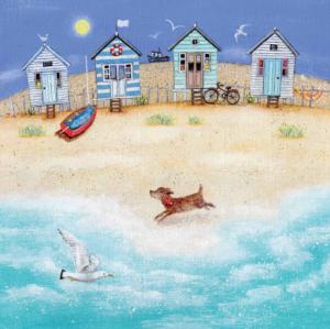 Beach Huts Beach & Ocean Wooden Jigsaw Puzzle By Victory Wooden Puzzles, LTD