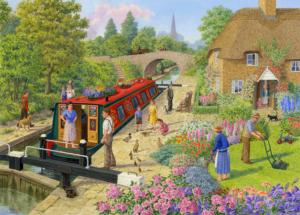 Lock Keeper's Cottage Cottage / Cabin Jigsaw Puzzle By All Jigsaw Puzzles