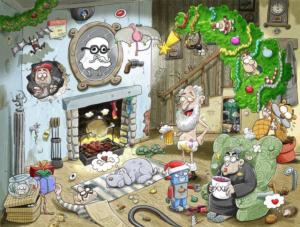Christmas at Chaos House Humor Jigsaw Puzzle By All Jigsaw Puzzles