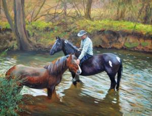 Cooling Off Horses Jigsaw Puzzle By All Jigsaw Puzzles