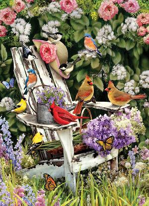 Summer Adirondack Birds Flower & Garden Jigsaw Puzzle By Cobble Hill