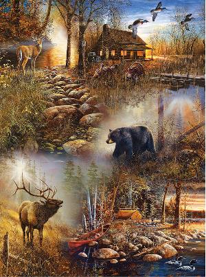 Forest Collage Sunrise / Sunset Jigsaw Puzzle By SunsOut