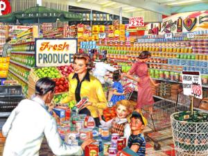 Mr. Grocer's Store Shopping Jigsaw Puzzle By RoseArt